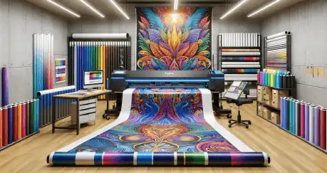 Digital printing services displaying vivid colors and detailed prints.