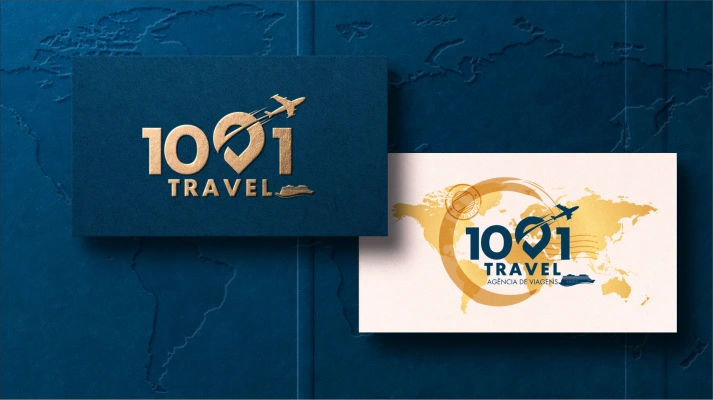 Design gráfico logótipo 1001 Travel
